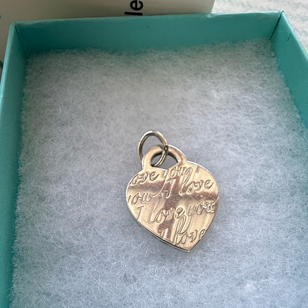 Tiffany & Co “I love you” Heart Pendant (Medium)